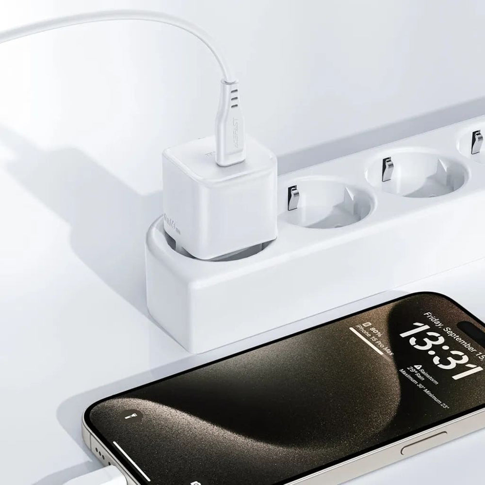 Φορτιστής Δικτύου με Καλώδιο USB-C Acefast A77, 30W, 3A, 1 x USB-C, Λευκό