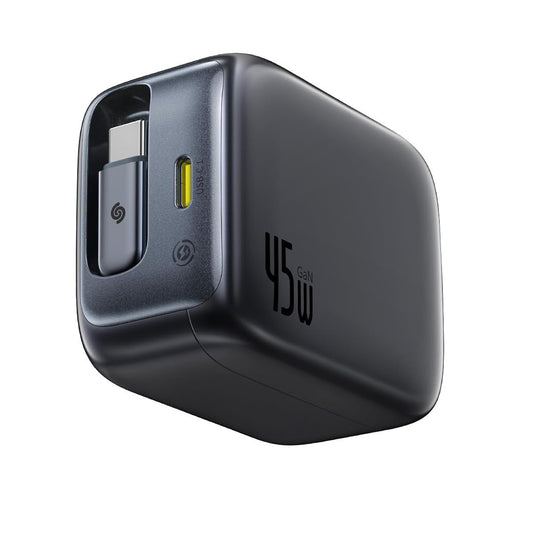 Φορτιστής Δικτύου με Καλώδιο USB-C Baseus EnerCore CJ11, 45W, 3A, 1 x USB-C, Μαύρο Z0004800