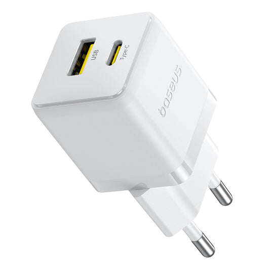 Baseus Palm USB-C Network Charger with Cable, 30W, 3A, 1 x USB-A - 1 x USB-C, White P1011160A213-01