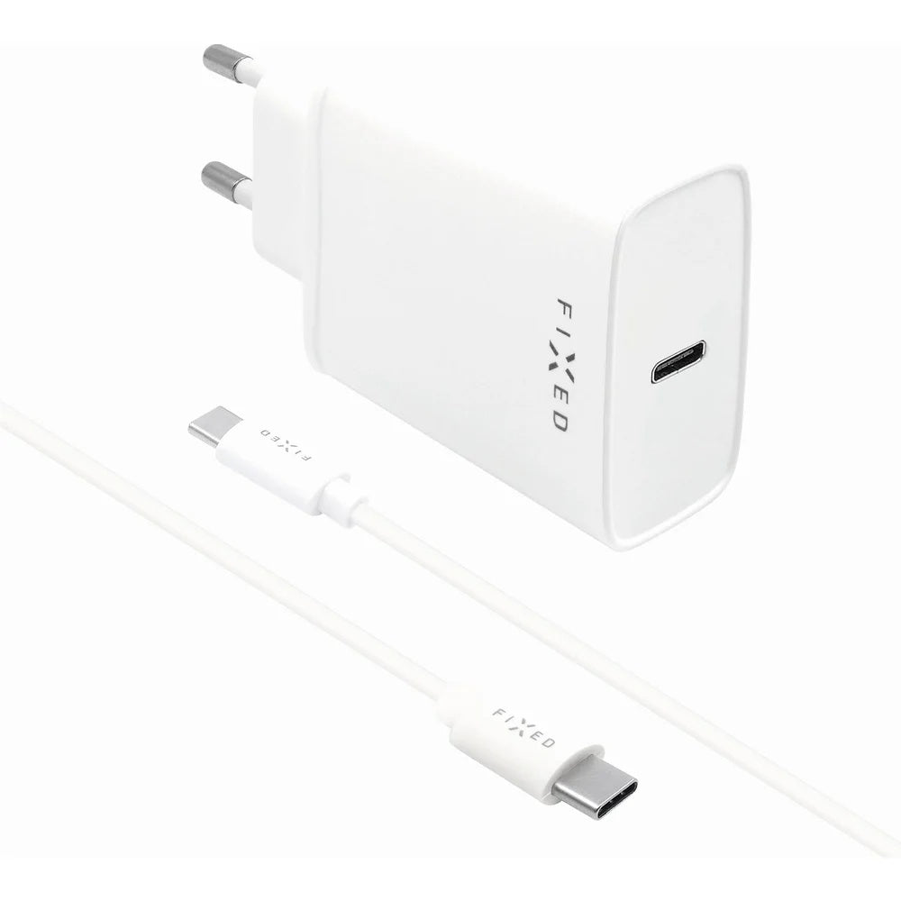 Φορτιστής Δικτύου με Καλώδιο USB-C Fixed, 20W, 3A, 1 x USB-C, Λευκό