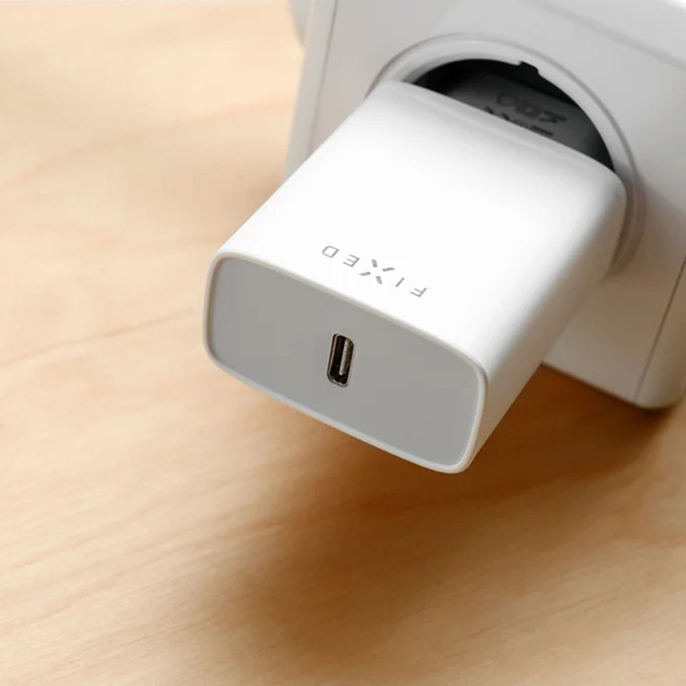 Φορτιστής Δικτύου με Καλώδιο USB-C Fixed, 20W, 3A, 1 x USB-C, Λευκό