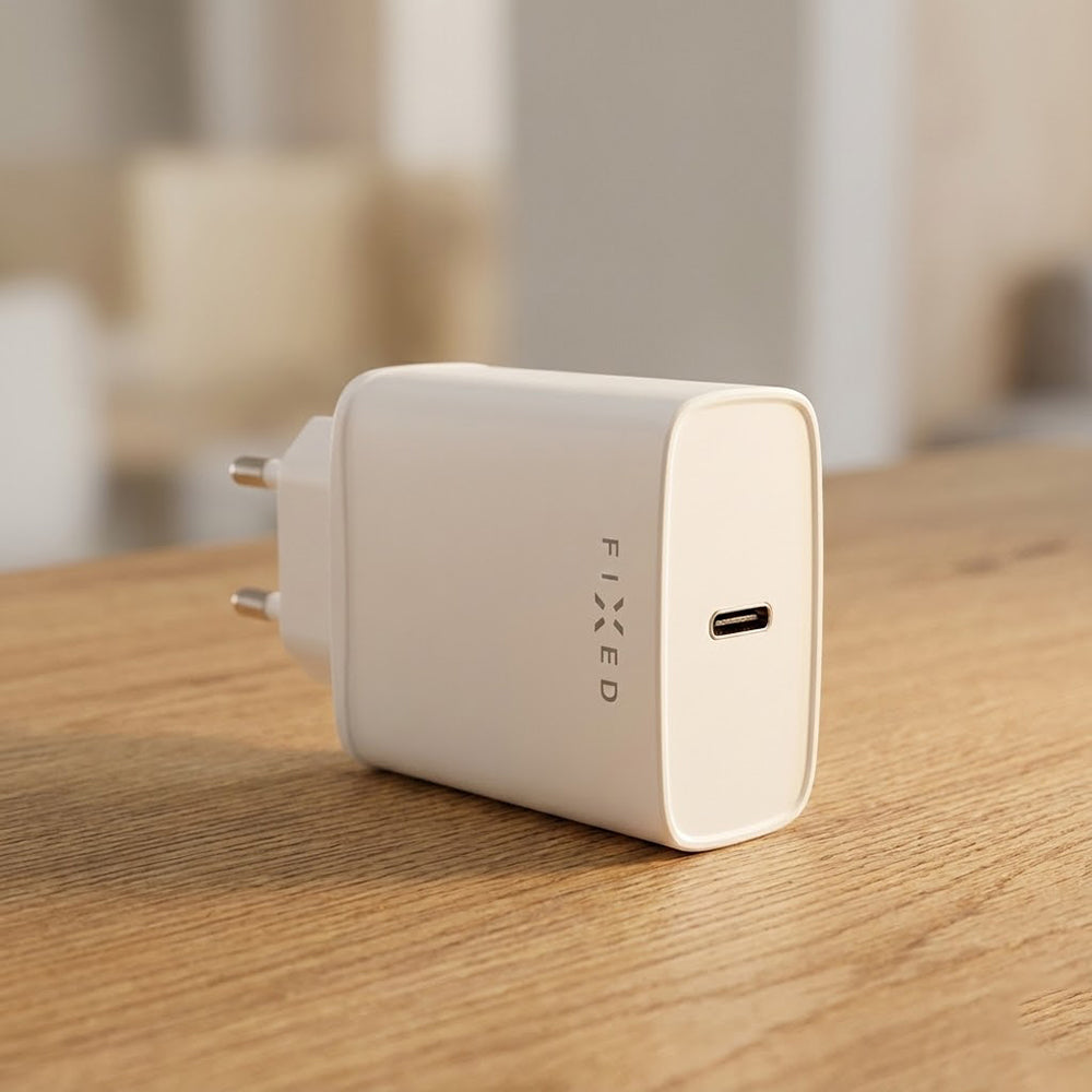 Φορτιστής Δικτύου με Καλώδιο USB-C Fixed, 20W, 3A, 1 x USB-C, Λευκό