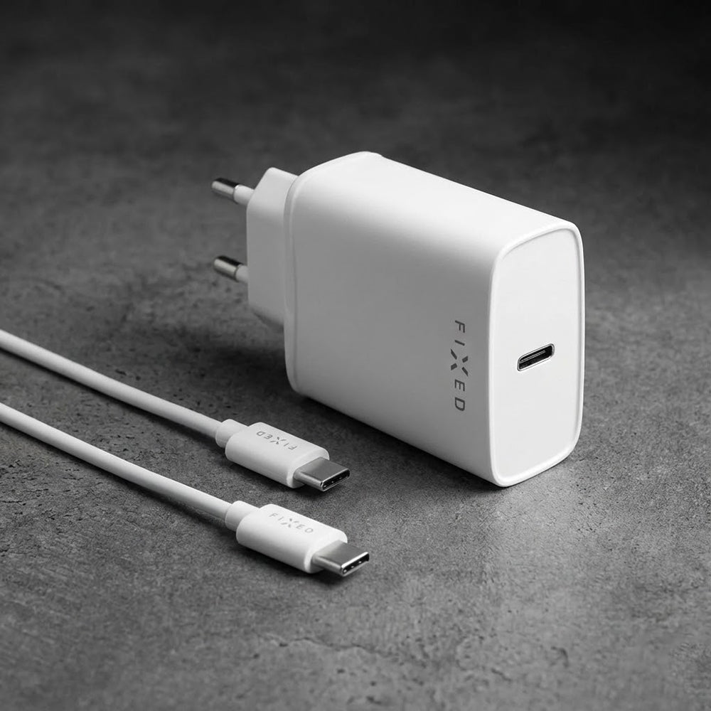 Φορτιστής Δικτύου με Καλώδιο USB-C Fixed, 20W, 3A, 1 x USB-C, Λευκό