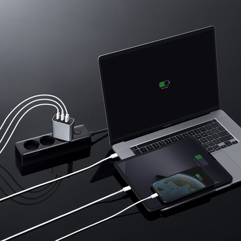 Φορτιστής Δικτύου Cuktech, 65W, 3.25A, 1 x USB-A - 2 x USB-C, Λευκός CUK0A15CEUSL