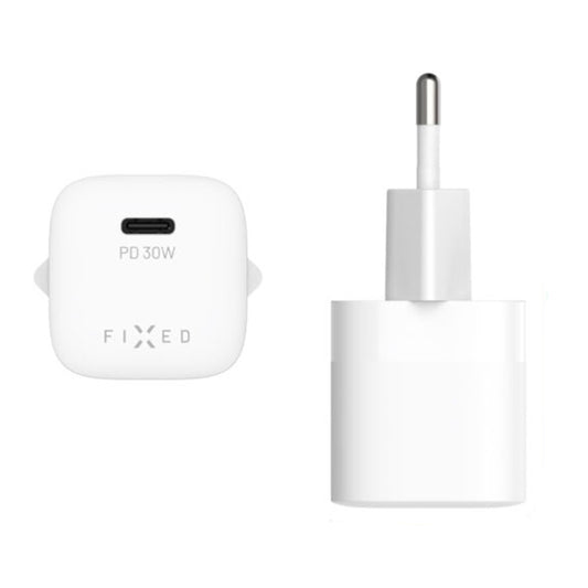 Φορτιστής Δικτύου Fixed Mini2, 30W, 3A, 1 x USB-C, Λευκό