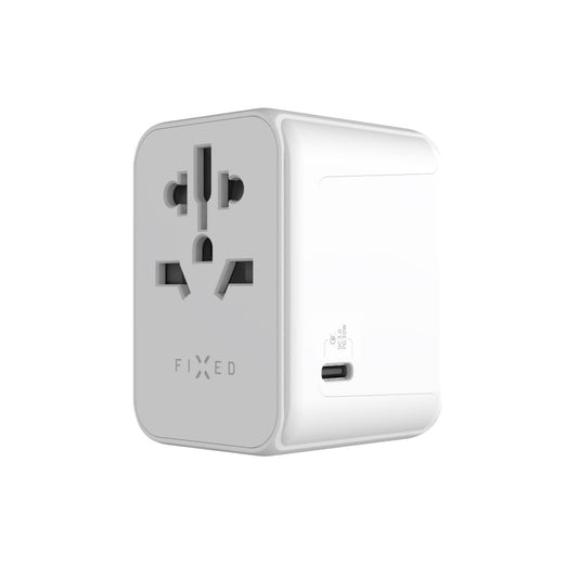 Φορτιστής Δικτύου Fixed Travel, 30W, 3A, 2 x USB-A - 1 x USB-C, Λευκό