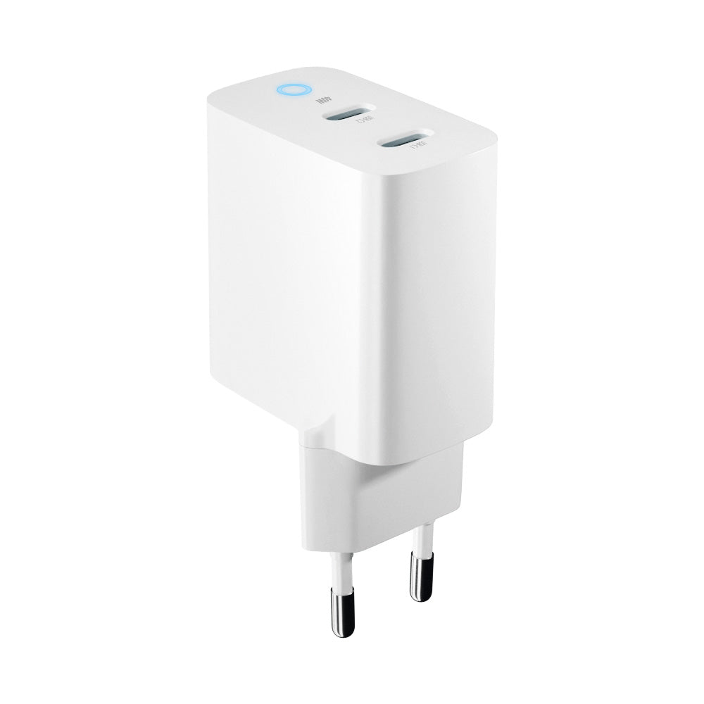Φορτιστής δικτύου Forever TC-06-40CC, 40W, 3A, 2 x USB-C, λευκό