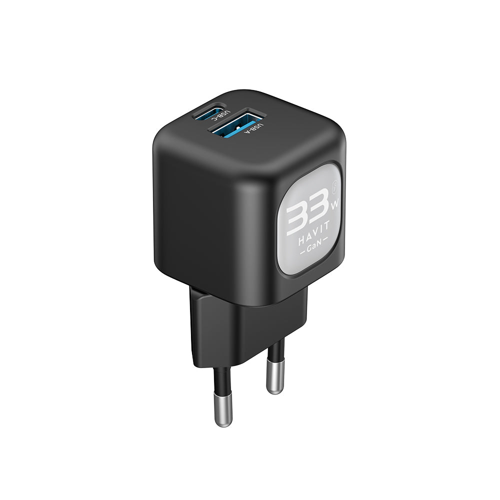 Φορτιστής Δικτύου HAVIT UC230, 33W, 3A, 1 x USB-A - 1 x USB-C, Ροζ