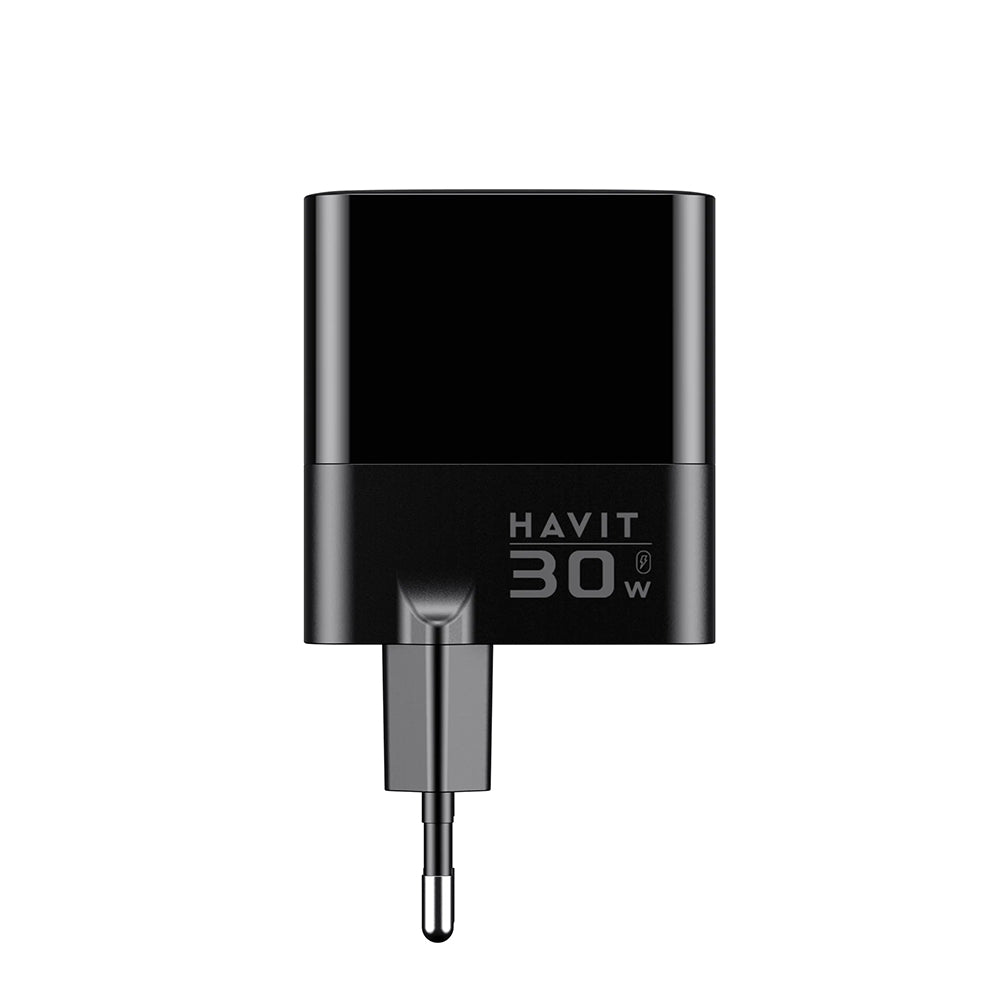 Φορτιστής Δικτύου HAVIT UCLE001, 30W, 3A, 2 x USB-A - 1 x USB-C, Μαύρο