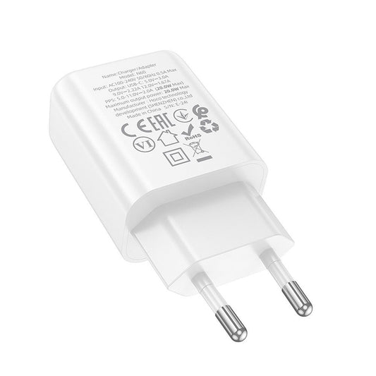 Φορτιστής Δικτύου HOCO N60, 20W, 3A, 1 x USB-C, Λευκό