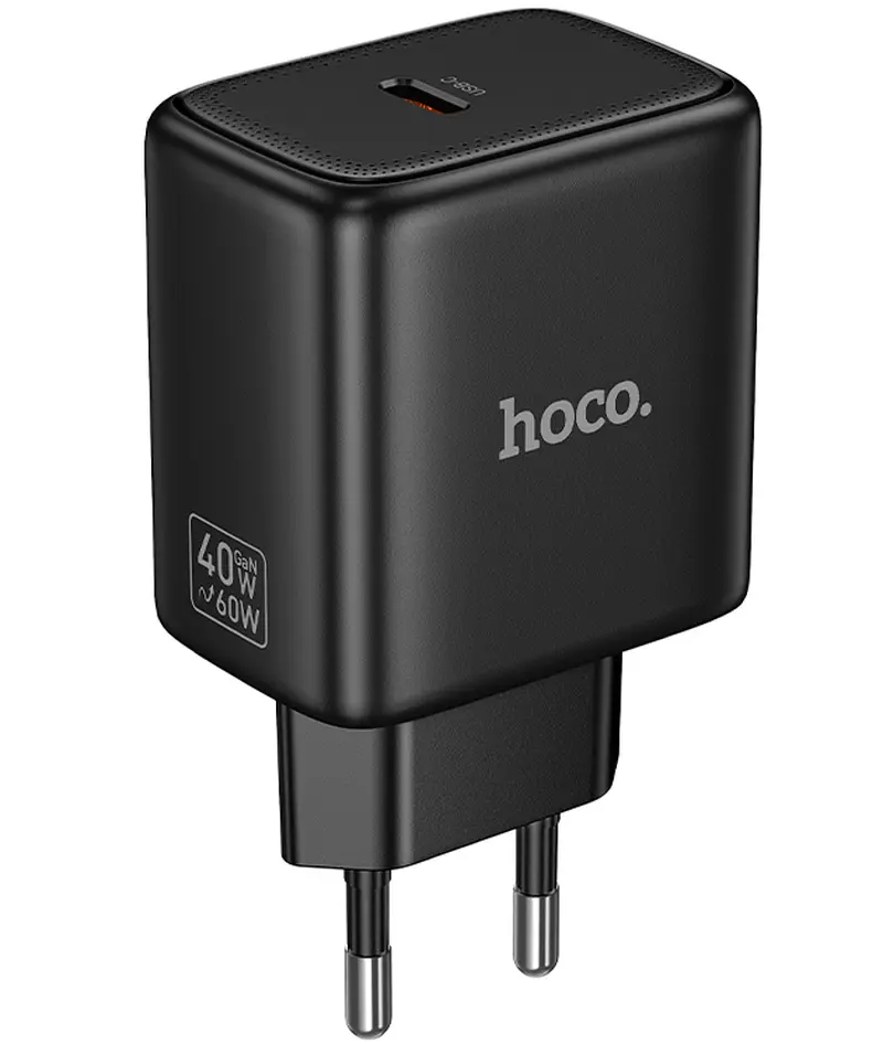 HOCO N83 Wall Charger, 40W, 3A, 1 x USB-C, Black
