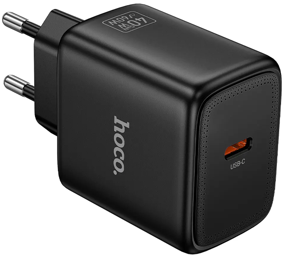 HOCO N83 Wall Charger, 40W, 3A, 1 x USB-C, Black