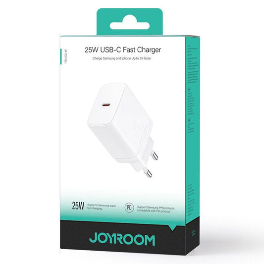 Φορτιστής δικτύου Joyroom JR-TCF11, 25W, 3A, 1 x USB-C, λευκό