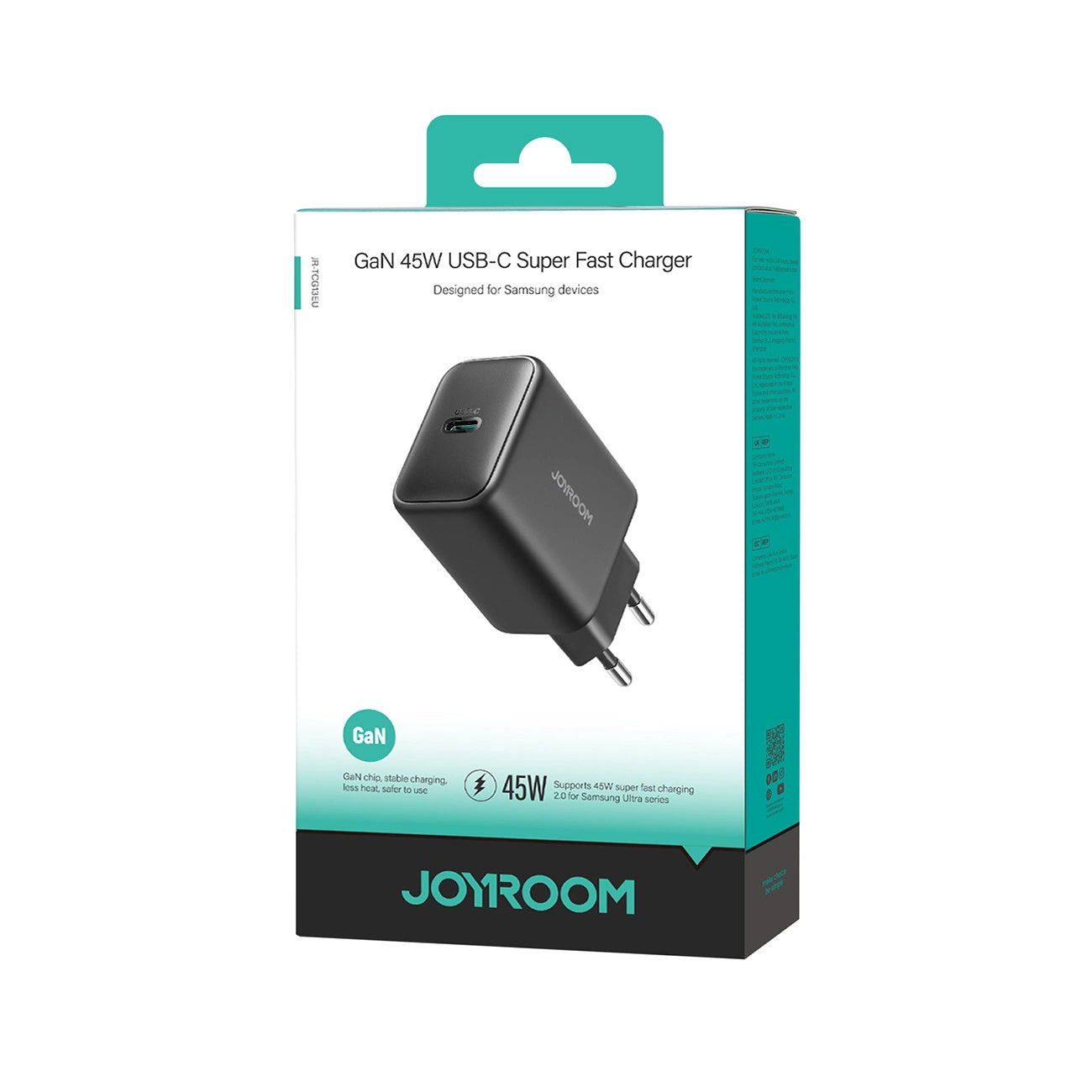 Φορτιστής Δικτύου Joyroom JR-TCG13, 45W, 3A, 1 x USB-C, Μαύρο