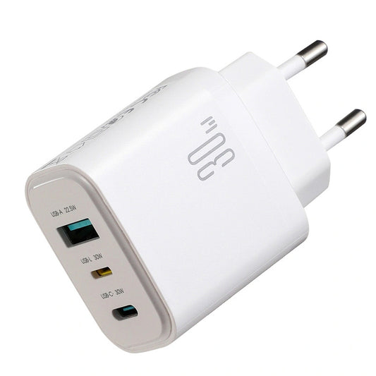 Φορτιστής Δικτύου Joyroom JR-TG6, 30W, 3A, 1 x Lightning - 1 x USB-A - 1 x USB-C, Λευκό