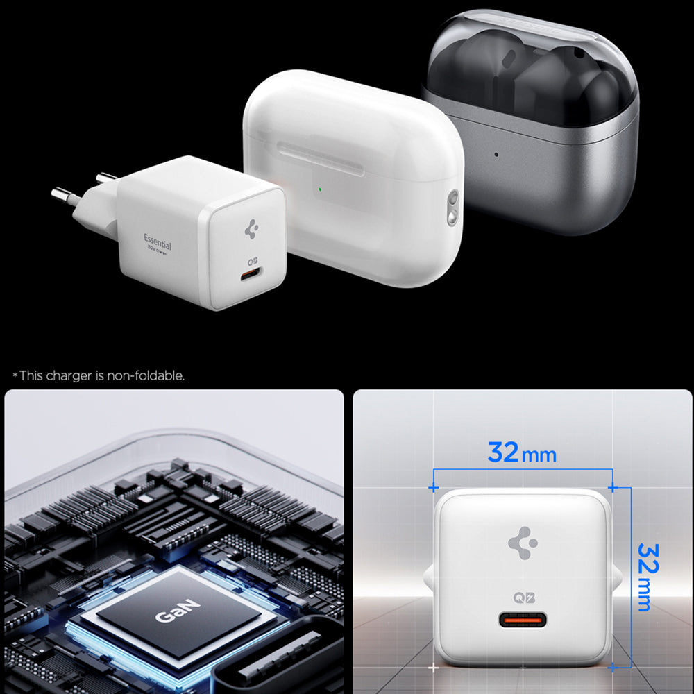 Φορτιστής Δικτύου Spigen EE301EU Essential, 30W, 3A, 1 x USB-C, Λευκό KF2363556