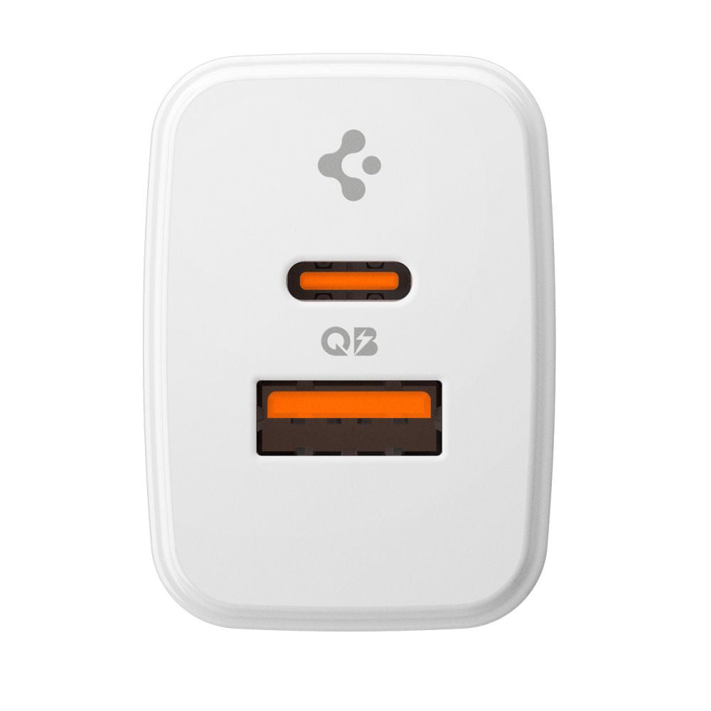 Φορτιστής Δικτύου Spigen Essential, 20W, 3A, 1 x USB-A - 1 x USB-C, Λευκό ACH08704