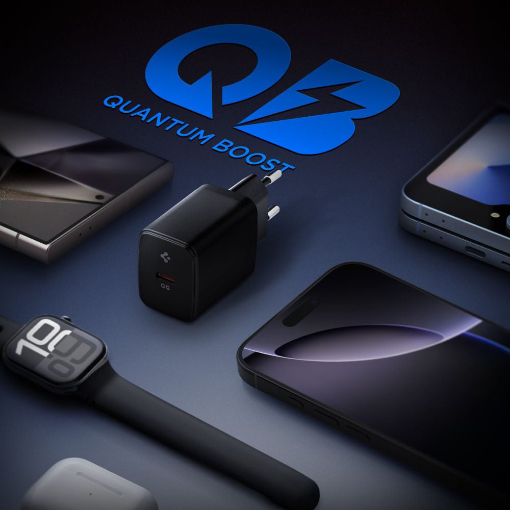 Φορτιστής Δικτύου Spigen Essential, 20W, 3A, 1 x USB-C, Μαύρος