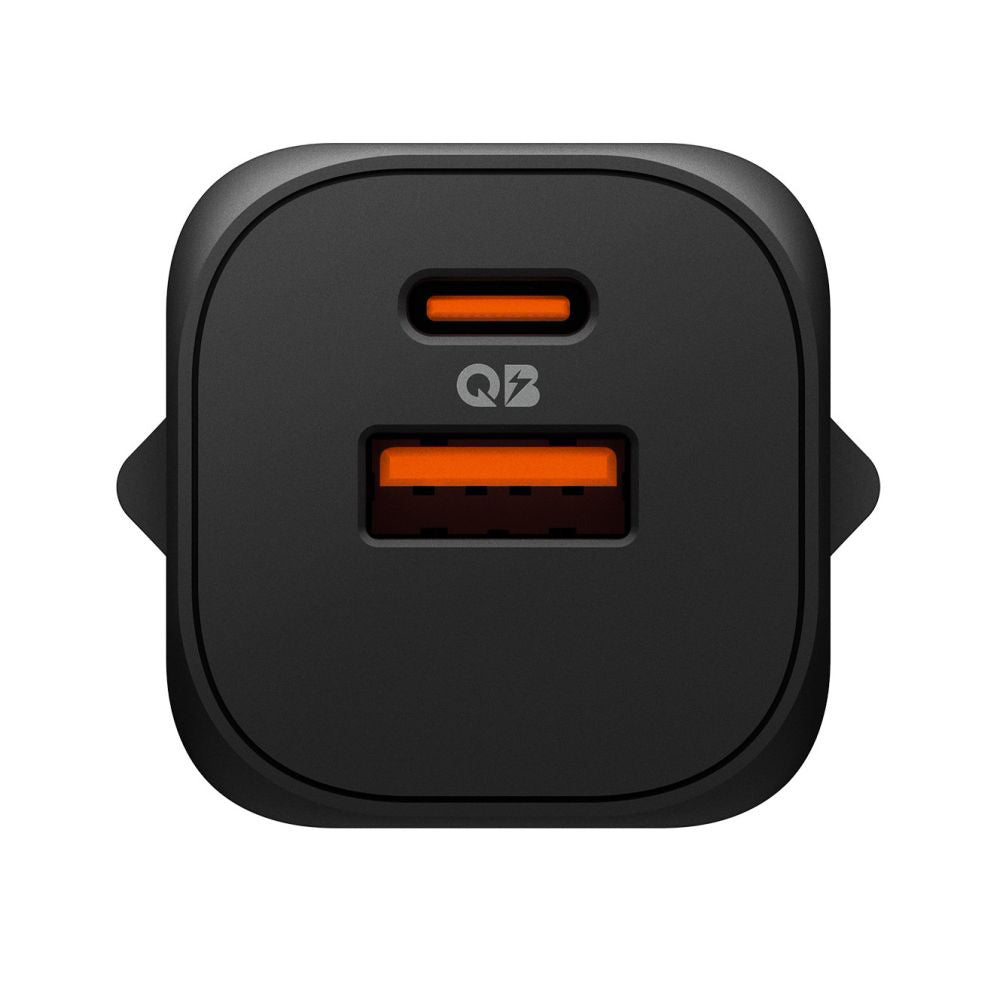 Spigen Essential Network Charger, 35W, 3A, 1 x USB-A - 1 x USB-C, Black ACH09463