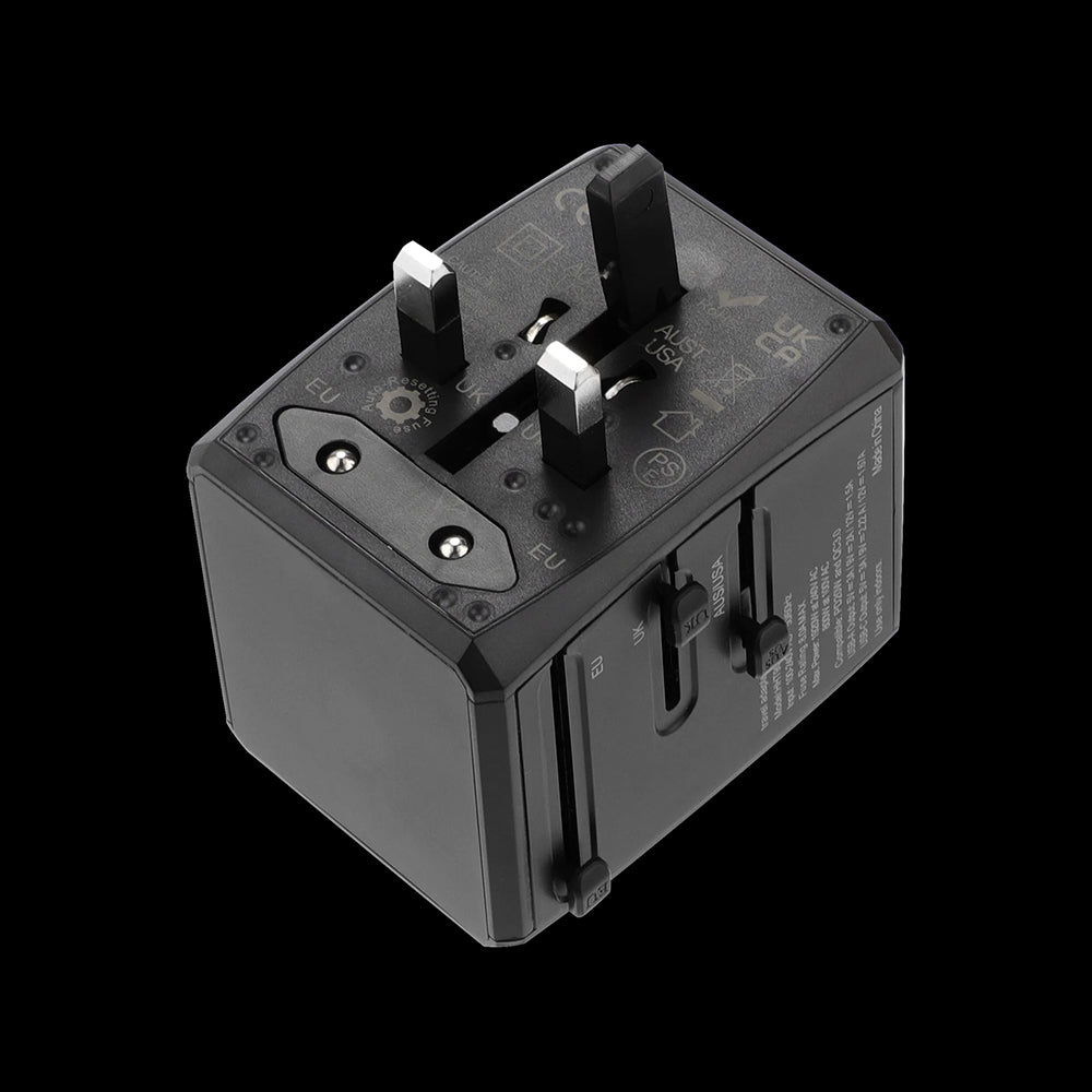 Φορτιστής Δικτύου Techsuit HHT904-B2 Travel, 20W, 3A, 2 x USB-A - 2 x USB-C, Μαύρο