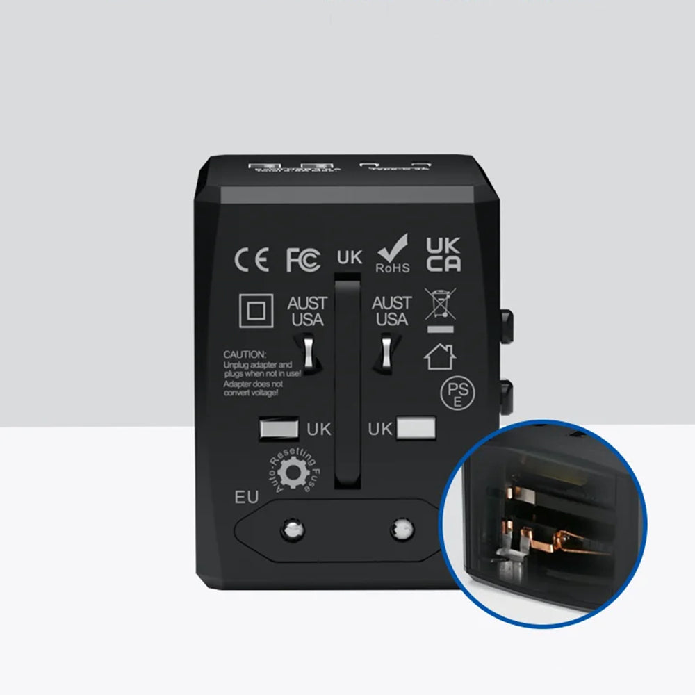 Φορτιστής Δικτύου Techsuit HHT904-W2 Travel, 20W, 3A, 2 x USB-A - 2 x USB-C, Λευκό