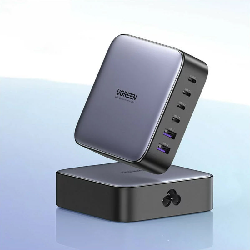 Σταθμός φορτιστή UGREEN CD271 Nexode, 200W, 5A, 2 x USB-A - 4 x USB-C, γκρι
