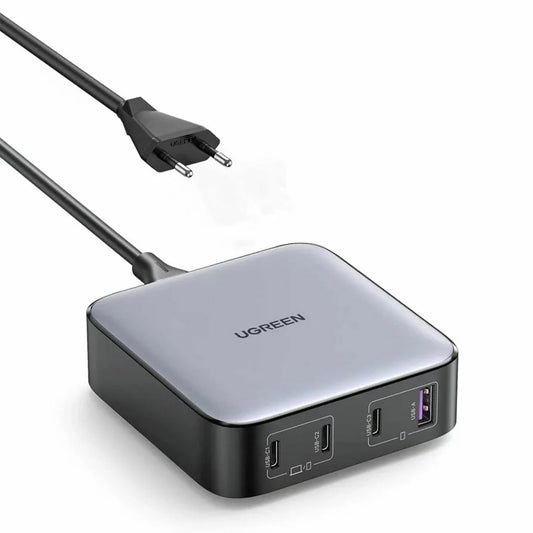 Σταθμός φόρτισης UGREEN CD328, 100W, 3A, 1 x USB-A - 3 x USB-C, γκρι