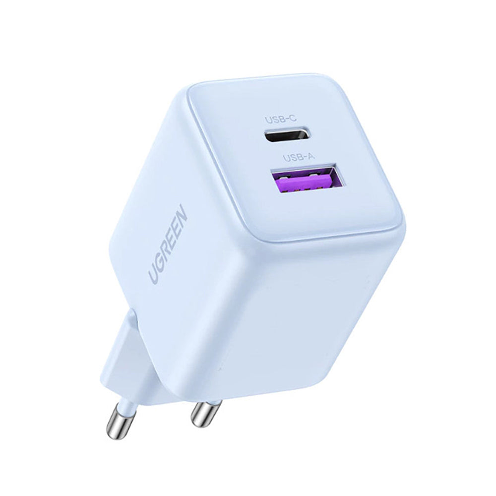 Φορτιστής Δικτύου UGREEN X516, 30W, 3A, 1 x USB-A - 1 x USB-C, Μπλε