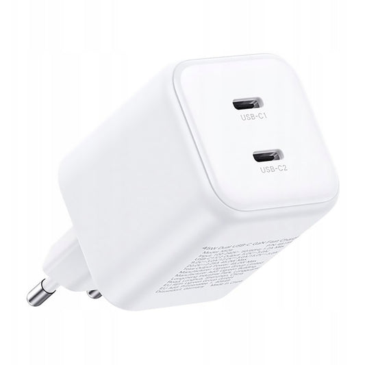 Φορτιστής Δικτύου UGREEN X526 (65154), 45W, 3A, 2 x USB-C, Λευκός