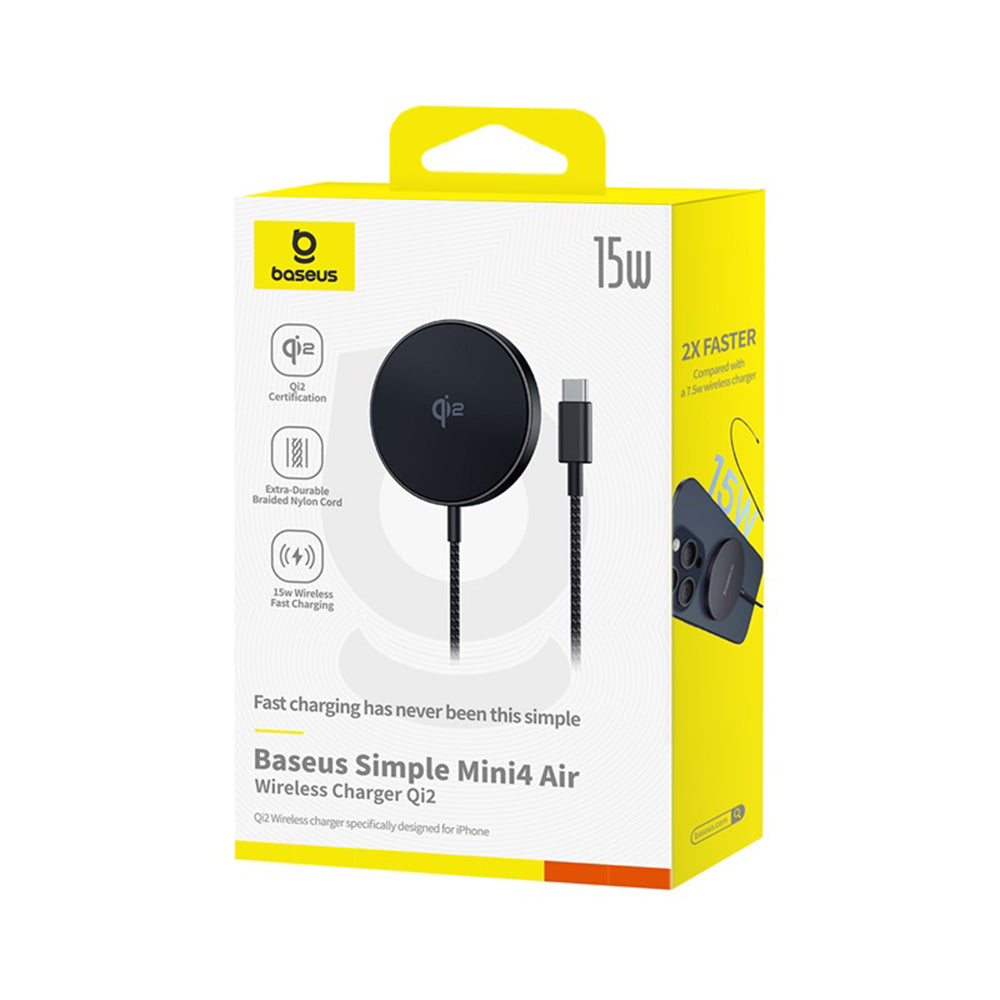 Φορτιστής Δικτύου Ασύρματος Baseus Simple Mini4 Air, 15W, 1.67A, Μαύρος P10278200111-00