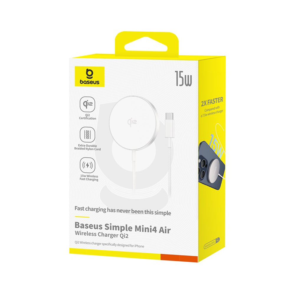 Φορτιστής Δικτύου Ασύρματος Baseus Simple Mini4 Air, 15W, 1.67A, Ασημί P10278200S11-00