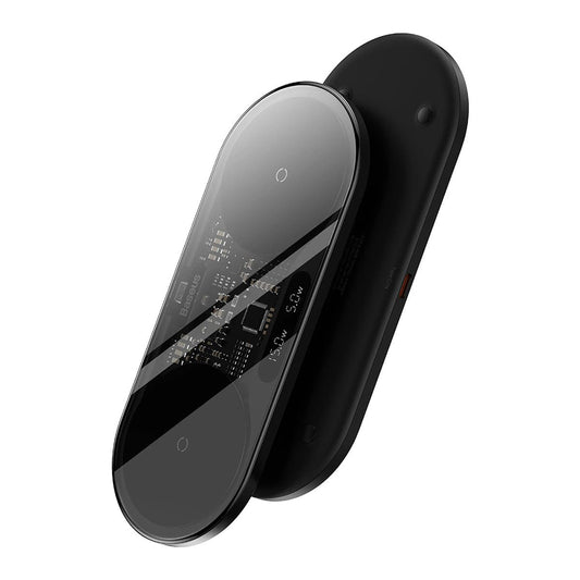 Baseus Digital Led Display Wireless Network Charger, 20W, 1.1A, Black WXSX010101