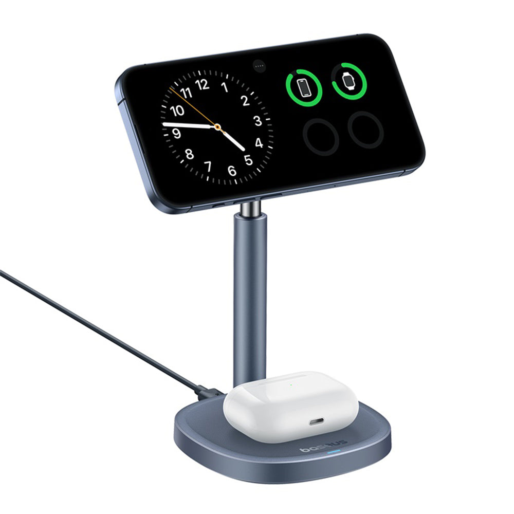 Φορτιστής Δικτύου Ασύρματος Baseus Orbit 2 Pro 2σε1, 20W, 1.67A, Γκρι P10273500813-00