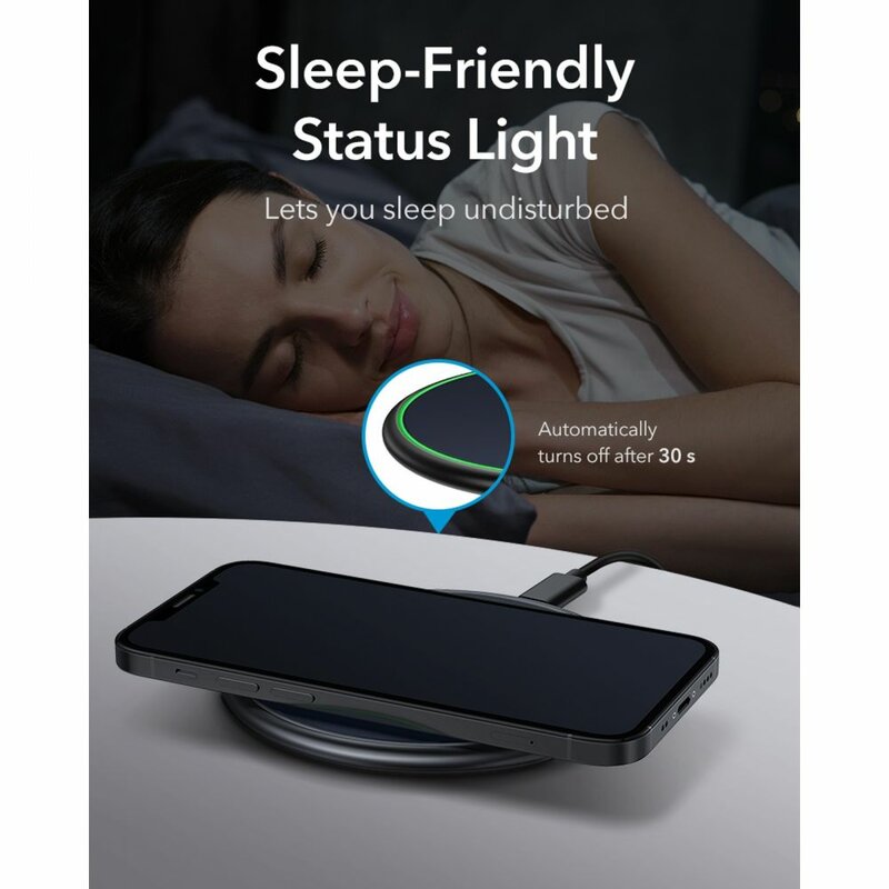 Φορτιστής Δικτύου Wireless ESR Halolock, 10W, 1.1A, Μπλε