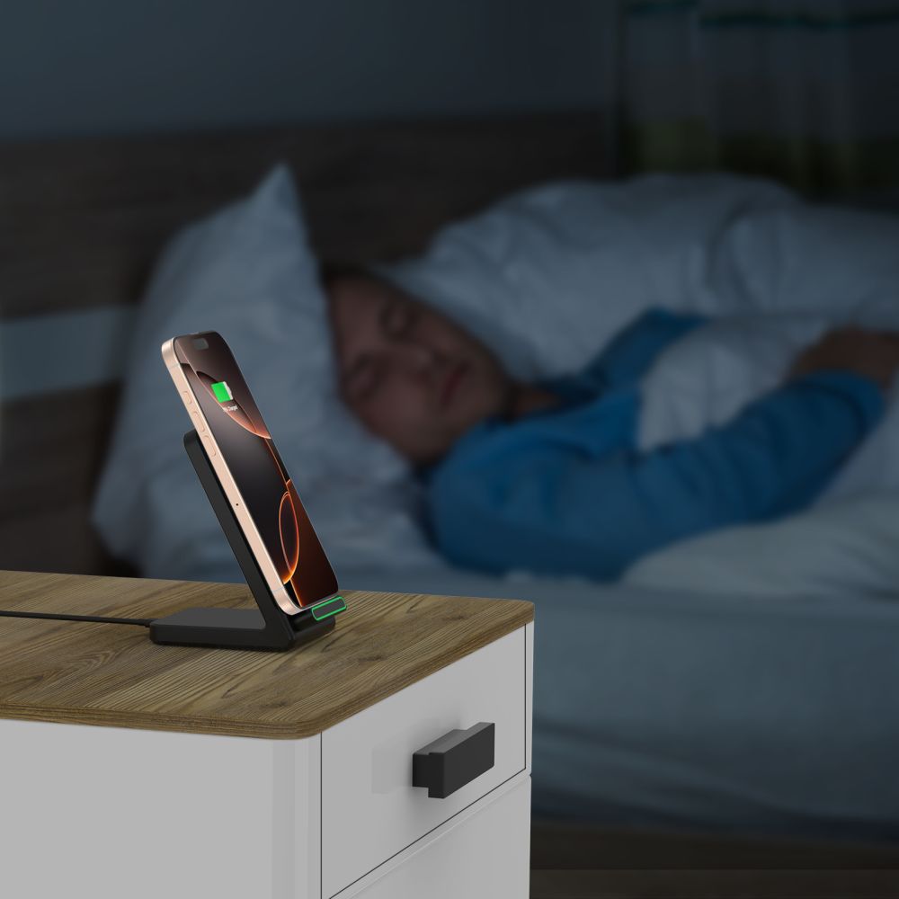 Ασύρματος φορτιστής δικτύου Tech-Protect QI15W-A40, 15W, 1.67A, Μαύρο