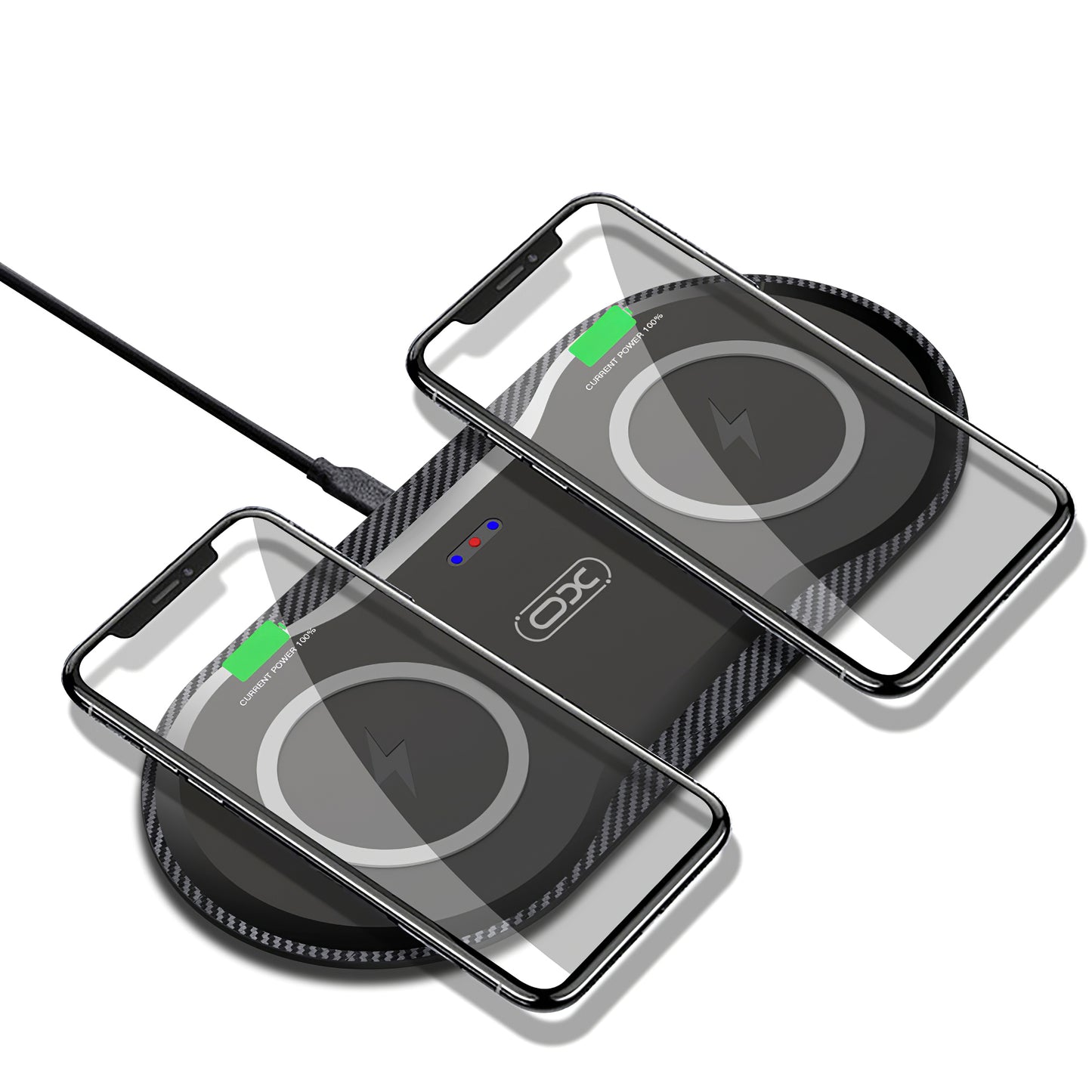 Ασύρματος φορτιστής δικτύου XO Design WX026, 20W, 1.1A, Μαύρο