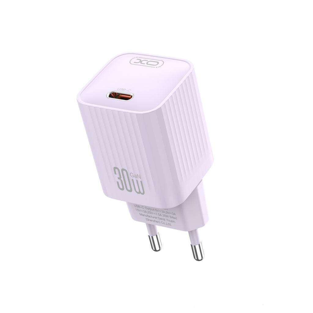 XO Design L148 Network Charger, 30W, 3A, 1 x USB-C, Purple