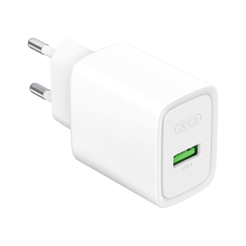 XO Design CE50 Mains Charger, 18W, 3A, 1 x USB-A, White