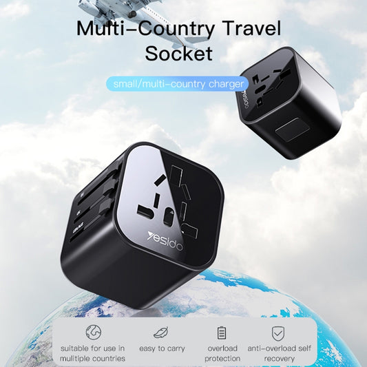 Προσαρμογέας Δικτύου Yesido MC09 Travel, Μαύρος