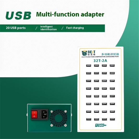 Φορτιστής Σταθμού Best 32T-2A, 2A, 32 x USB-A, Λευκό