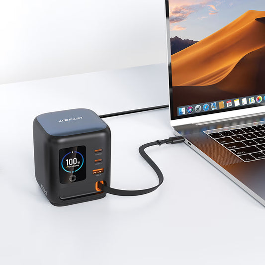 Φορτιστής Σταθμός με Καλώδιο USB-C Acefast Z10, 100W, 1 x USB-A - 2 x USB-C, Μαύρο
