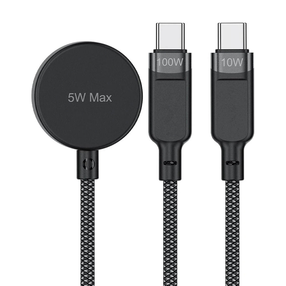 Ασύρματος Φορτιστής Acefast 4σε1 για Apple Watch Series, USB-C, Μαύρο