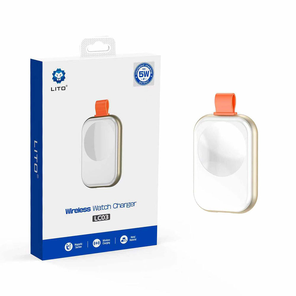 Ασύρματος Φορτιστής Lito LC03 για Apple Watch Series, Λευκό
