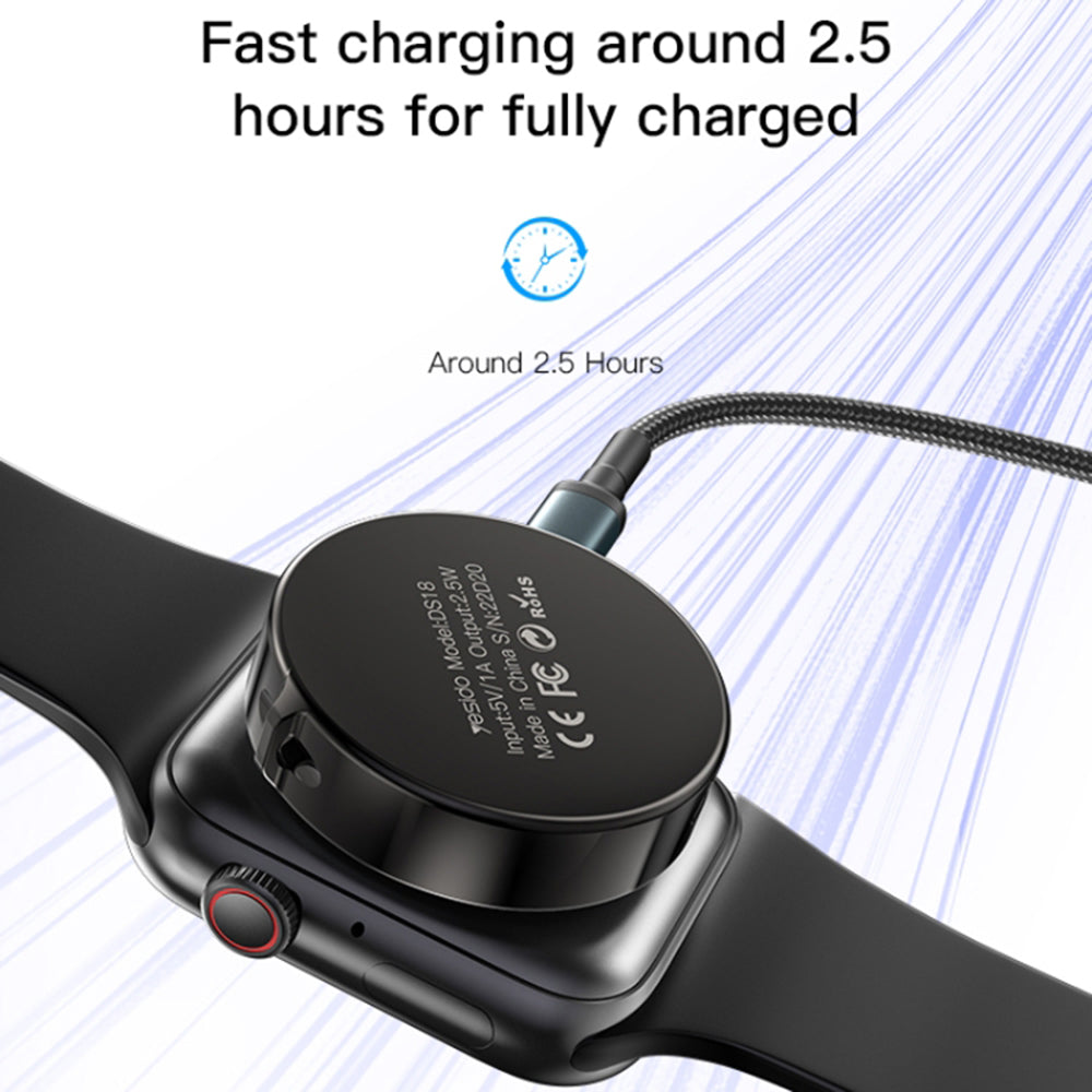 Ασύρματος Φορτιστής Yesido DS18 για Apple Watch Series, Μαύρο