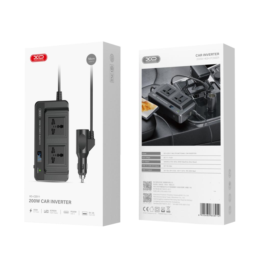 Ηλεκτρικός Μετατροπέας Αυτοκινήτου XO Design CZ011, 200W