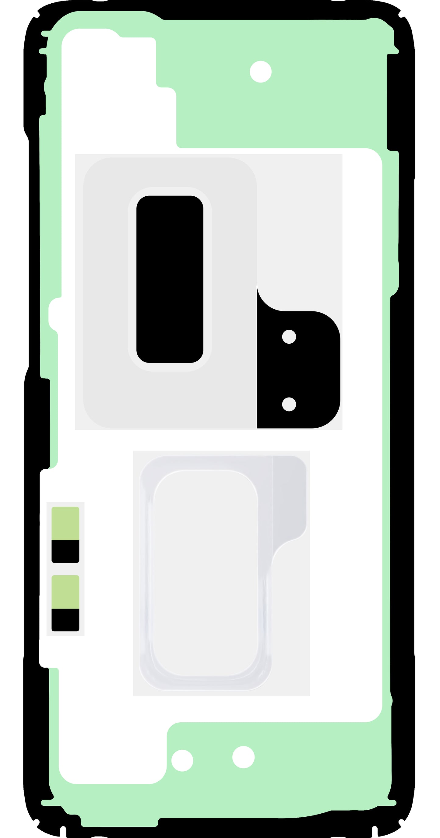 Kit Αυτοκόλλητο Καπάκι Μπαταρίας Samsung Galaxy S20 G980, Service Pack GH82-22124A