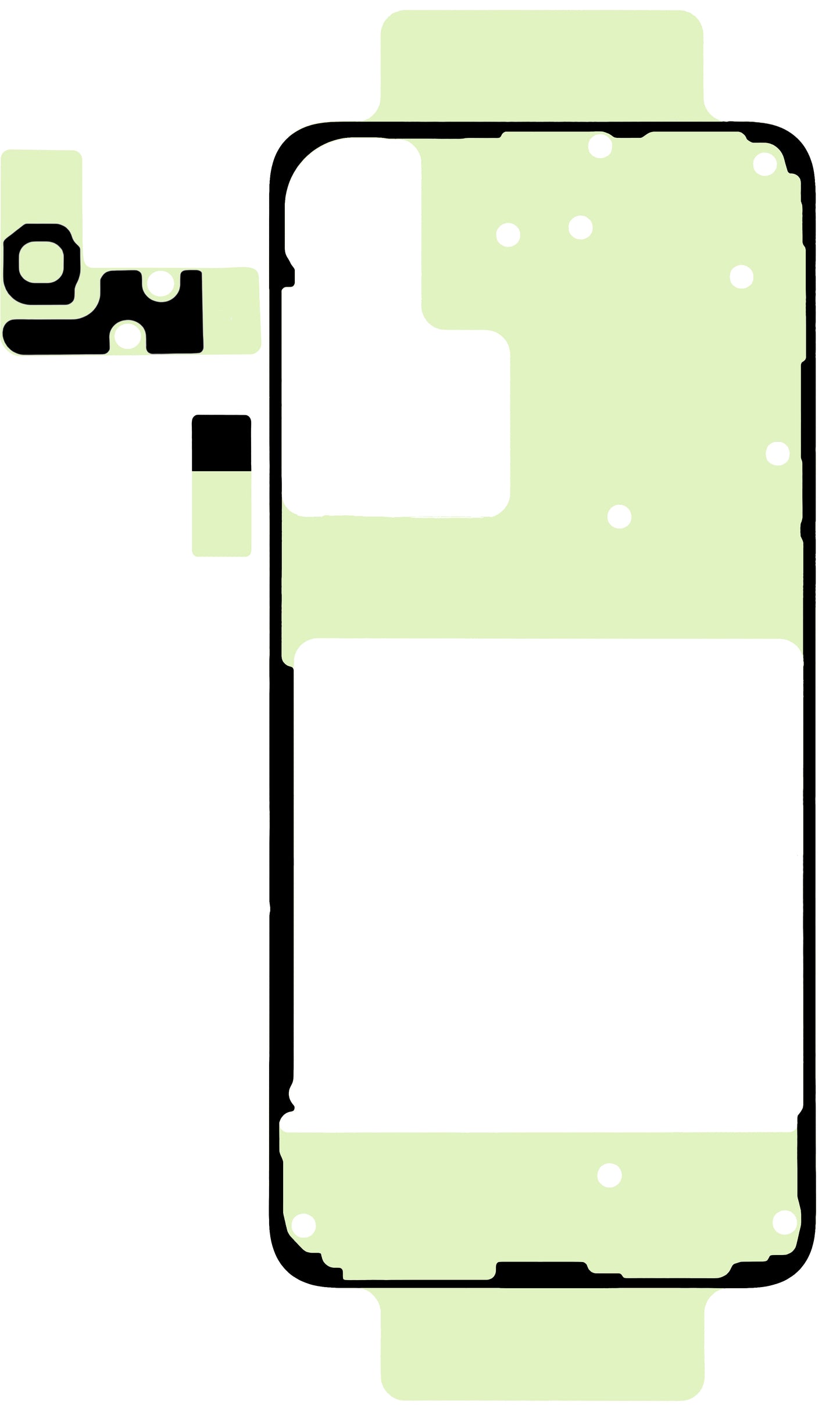 Kit Αδεσιβού Καπάκι Μπαταρίας Samsung Galaxy S25 S931, Service Pack GH82-36476A