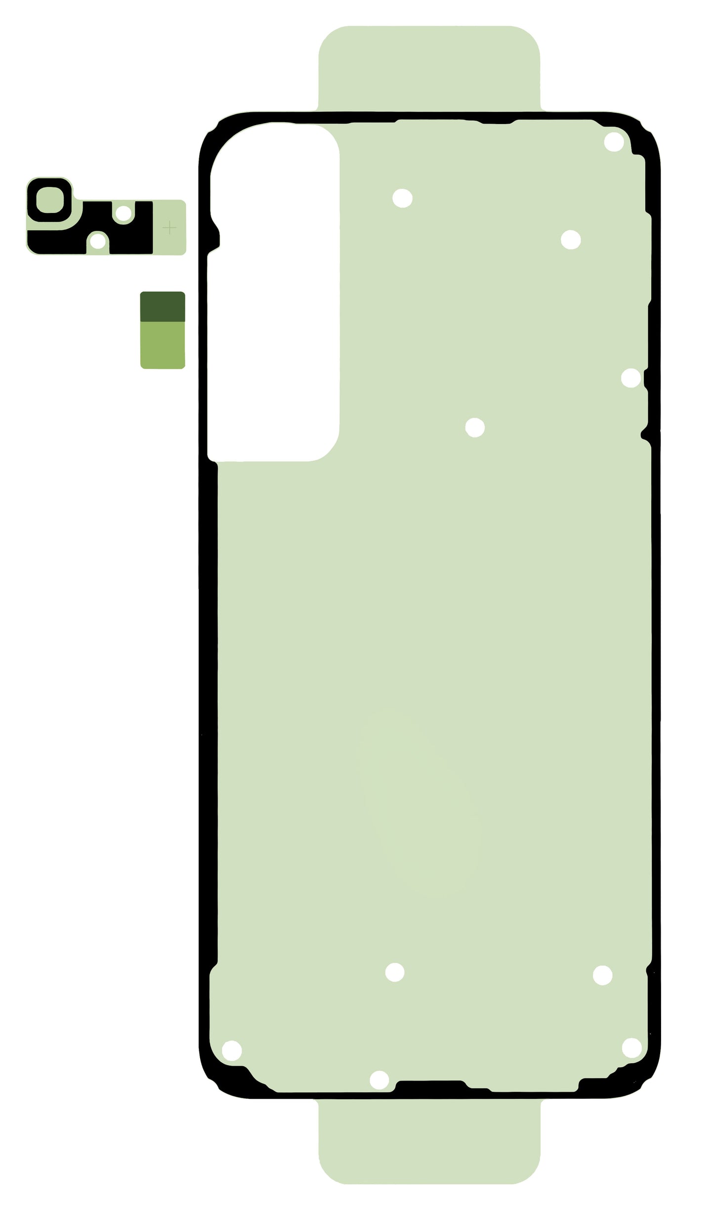 Kit Αυτοκόλλητο Καπάκι Μπαταρίας Samsung Galaxy S25+ S936, Service Pack GH82-36508A