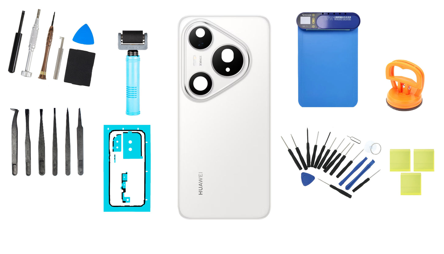 Σετ Πλάτη Μπαταρίας Huawei Pura 80 Pro Glazed White Service Pack και Αφιερωμένα Εργαλεία Service
