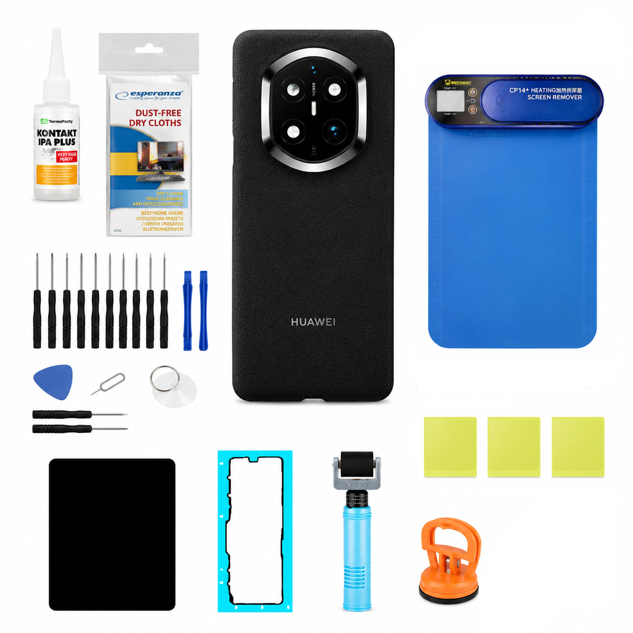 Σετ Καπάκι Μπαταρίας Huawei Mate X7 Μαύρο Service Pack και Αφιερωμένα Εργαλεία Service